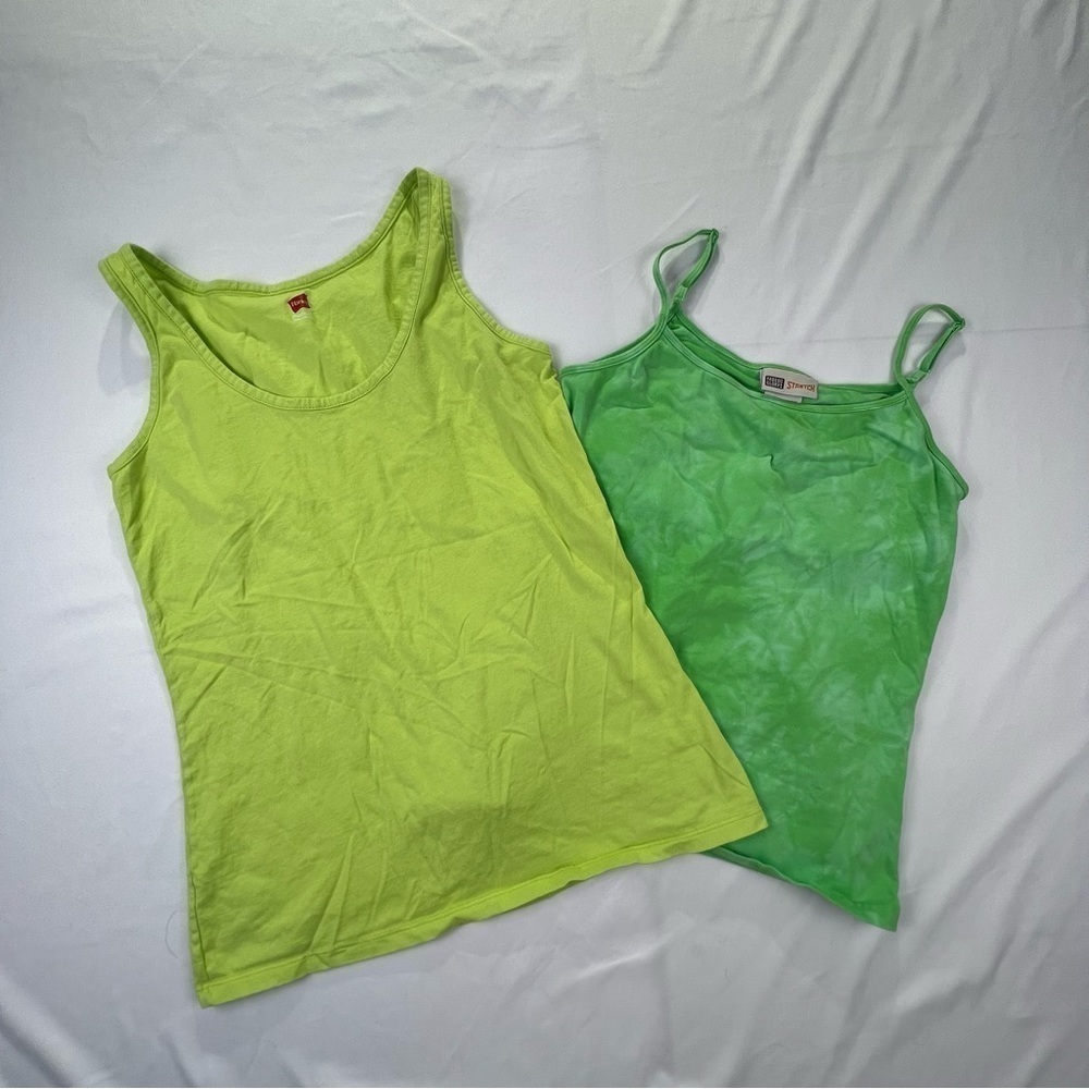 Women’s Tank Tops - 2 Pack - Green - Medium - Hanes and Faded Glory